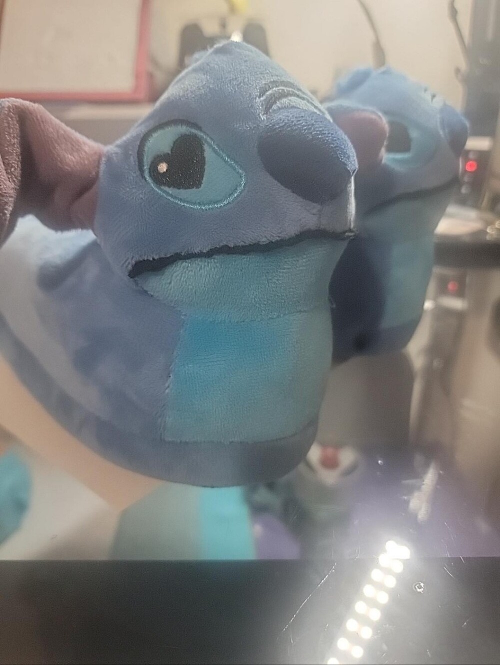 TitleDisney Stitch Plush Slippers Pop Up Ears Blue Kids Size 13/1 NWT